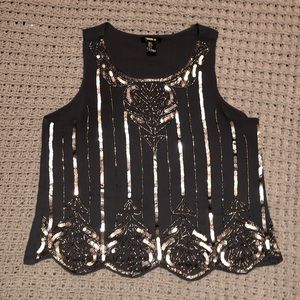 Forever 21 dazzled blouse grey